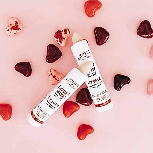 Emu Dundee | 2 Tubes of Natural Lip Balm with Emu Oil, Made in Canada | Relieves, Hydrates and Soothes Dry, Cracked & Chapped Lips | Fragrance Free(2x 3.8g)