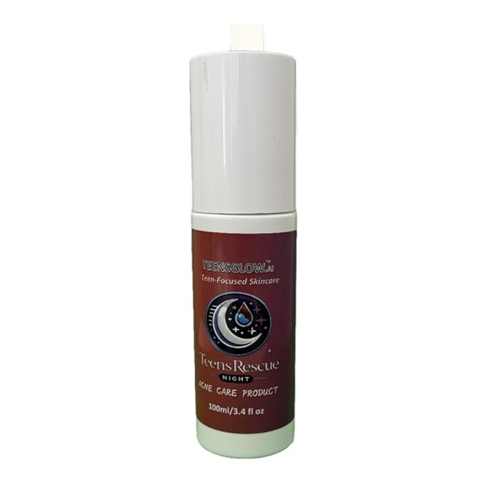 TeensRescue Night Acne Treatment Cream with Salicylic Acid, Lactic Acid, Vitamin E, Overnight Skin Repair