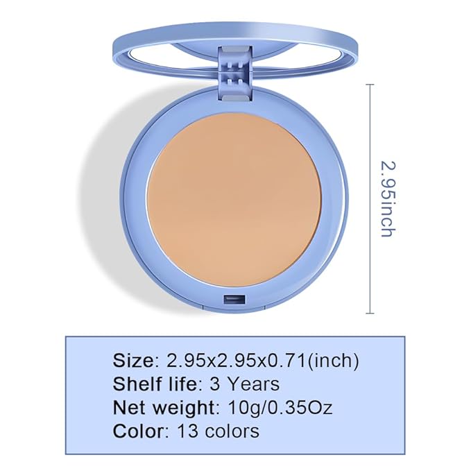 evpct Kaely Oil Control Pressed Face Powder, Get Smooth Flawless Fine Lines and Lightweight Finishing Foundation, Control Shine Long Lasting Waterproof Face Setting Powder Cosmetic, 11 Radiant Honey
