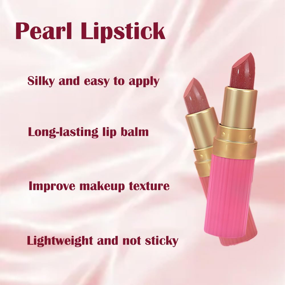 3Pcs Metallic Lipstick for Women,Lightweight Shimmer Frosted Lipstick,Glitter Lip Gloss Stain Long Lasting Waterproof Smudge Proof 24 Hour Full Coverage Lip Makeup,Vegan(01,02,03)