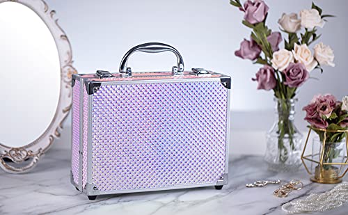 Hot Sugar Makeup Kit for Women Full Kit Teen Girls Starter Cosmetic Gift Set with Cute Mermaid Train Case Includes Pigmented Eyeshadow Palette Blush Lipstick Lip Pencil