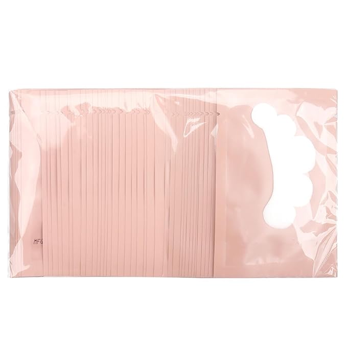 100 Pair Eye Under Gel Pads Eyelash Extensions Patches,Lash Extension Lint Free Under Hydrogel Eye Mask Pads Beauty Tools (Pink)