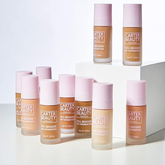 Carter Beauty By Marissa Carter Full Measure HD Foundation- Water-Based, Super Soft Skin Perfector - Vegan And Cruelty Free, Paraben And Sulfate Free - Banoffee - 1.01 OZ