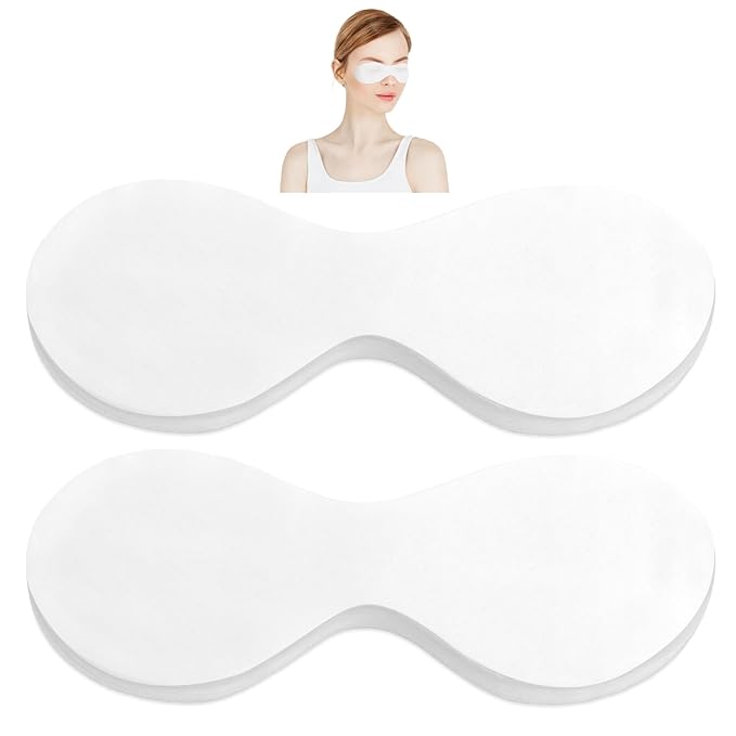 100 Sheets Eye Covers for Facials Disposable Eye Masks Non-woven Cotton Eye Pads Spa Eye Masks Eye Care Patches Paper Paper Beauty Sheets for Facial Treatments, Skincare Spa, Home Beauty Wet Compress