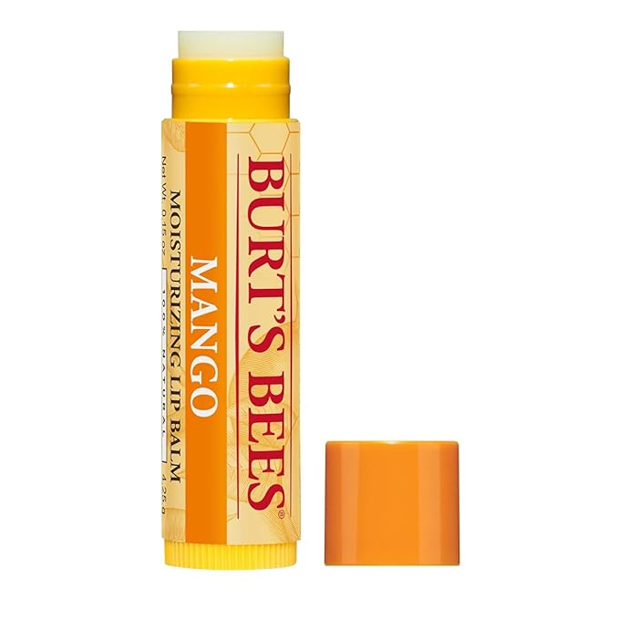 Burt's Bees Lip Balm - Mango, Lip Moisturizer With Responsibly Sourced Beeswax, Tint-Free, Natural Origin Conditioning Lip Treatment, 2 Tubes, 0.15 oz.