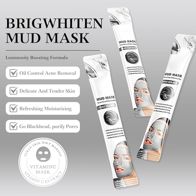 10X Collagen Anti-Aging Sleep Mask β Active Protein Technology β Intensive Hydration, Reduces Sagging & Dullness, Skin Care, Smooth & Whitilight, Cruelty-free (10PCS-Mud Mask-Dead sea mud White)