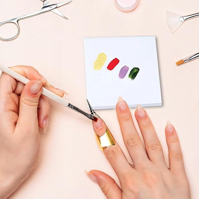 100Pcs Nail Art Polish Palette Paper Disposable Makeup Nail Gel Mixing Palette Papers Portable Waterproof Resin Nail Art Drawing Palette Tool Nail Supplies Home Salon