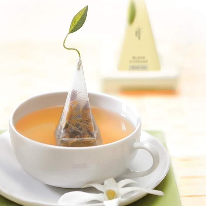 Tea Forte Jardin Organic Fruit, Herb and Flower Teas, Petite Presentation Box Tea Gift Set Sampler, 10 Count, 2 of Each Variety Individually Wrapped Handcrafted Pyramid Infuser Bags