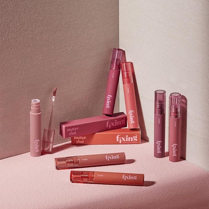 ETUDE Fixing Tint #10 Smoky Cherry (4g) | Long Lasting High Pigmented Liquid Lipstick | Waterproof Lightweight Matte Finish Lip Stain | Full Coverage | Korean Makeup, Kbeauty