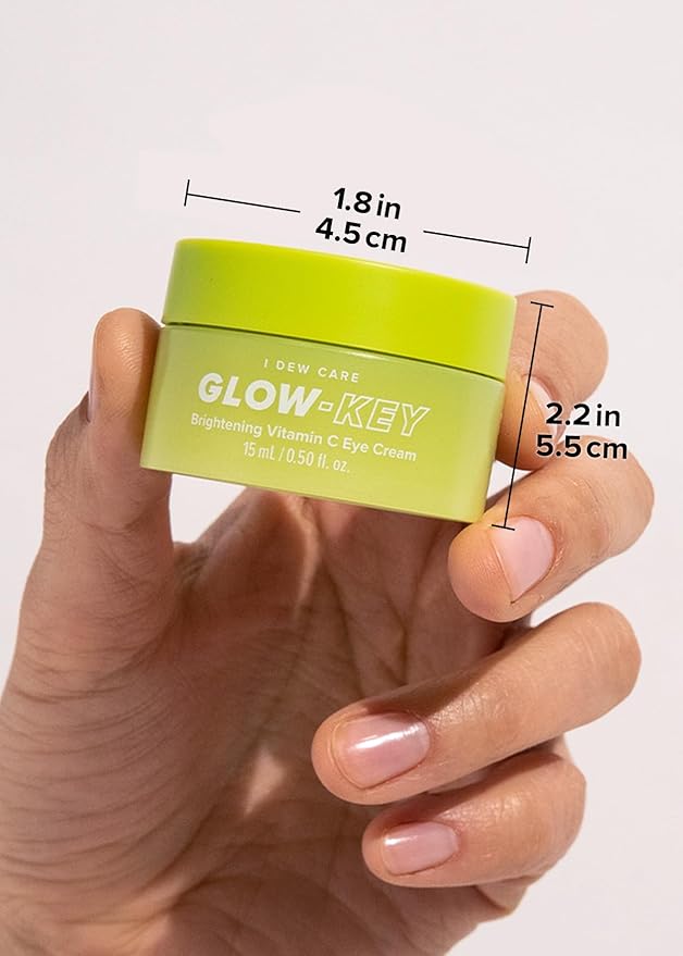 I DEW CARE Vitamin C depuffing Eye Cream with Eye Roller Set | Korean Skin Care Dark Circles Under Eye Treatment with Hyaluronic Acid, Niacinamide | 0.50 Fl Oz | Not Tested on Animals