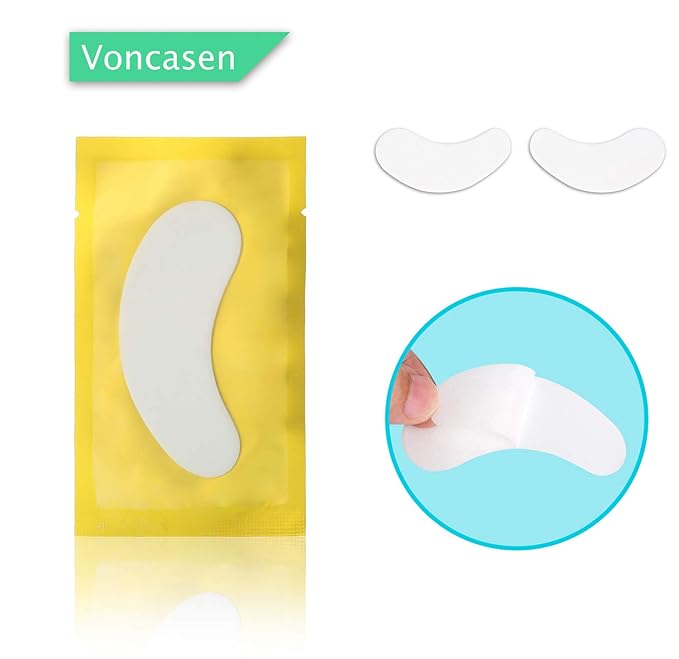 100 Pairs Set Under Eye Pads, Comfy and Cool Under Eye Patches Gel Pad for Eyelash Extensions Eye Mask Beauty Tool (Gold)