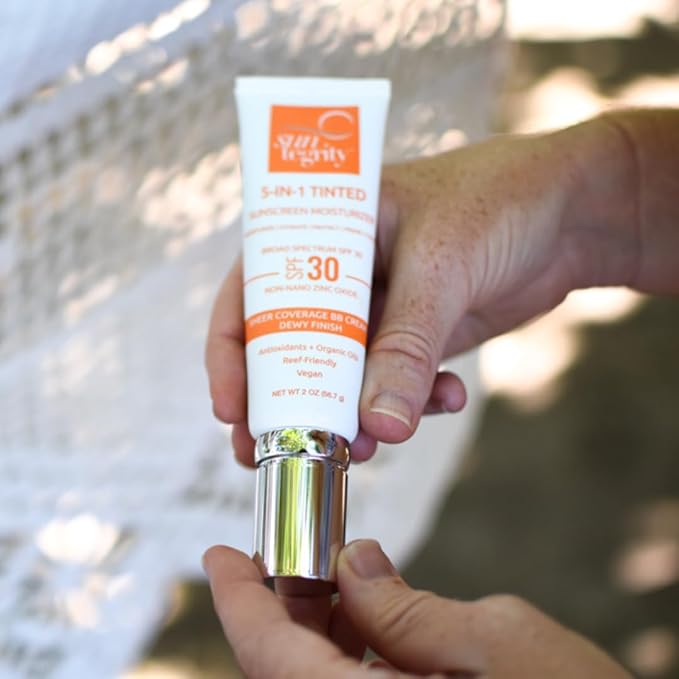 Suntegrity 5 in 1 Tinted Mineral Sunscreen for Face (SPF 30-2 oz) - Fair | BB Cream Moisturizer with Physical UVA/UVB Broad Spectrum Protection | Safe for Sensitive Skin