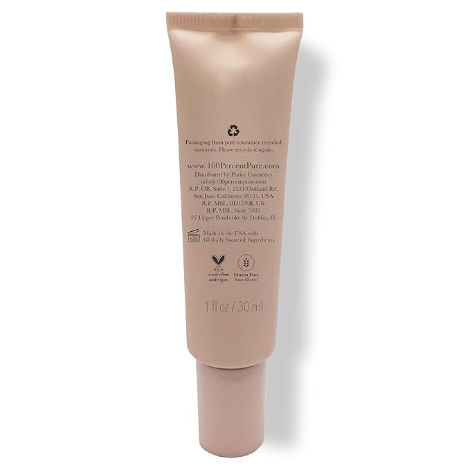 100% PURE Luminous Face Primer Illuminating Makeup Base & Moisturizer with Anti-Aging Antioxidants - Glowy Long-Lasting & Pore Diminishing Cosmetics Prep, Flawless Soothing Hydration - 1 oz