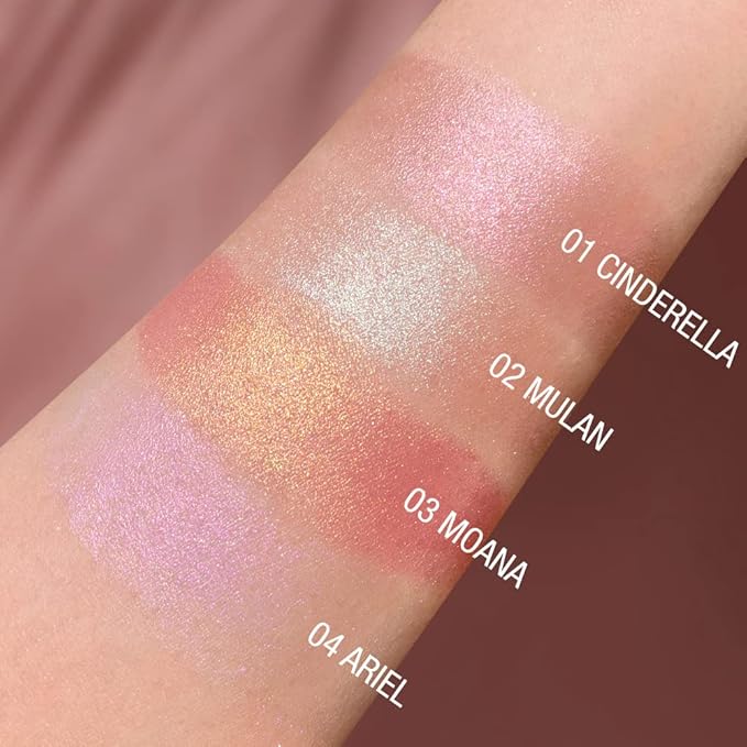 Chubby Cream Highlighter Stick for Face, Glitter Eyeshadow Makeup, Highlight Stick, Face Highlighters & Luminizers, Light Pink Peach Shimmer