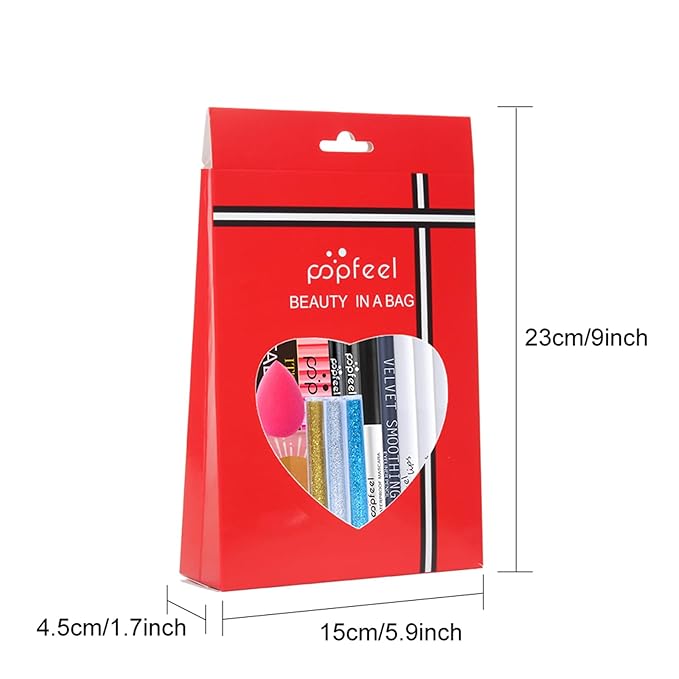 All-in-one Holiday Makeup Gift Set | Full Makeup Kit for Women Multipurpose Essential Bundle Include Eyeshadow Palette Lipstick Blush Concealer Face Powder Eyeliner Mascara Lipgloss Brush