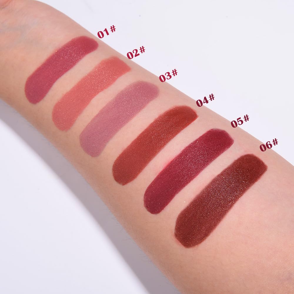 3Pcs Metallic Lipstick for Women,Lightweight Shimmer Frosted Lipstick,Glitter Lip Gloss Stain Long Lasting Waterproof Smudge Proof 24 Hour Full Coverage Lip Makeup,Vegan(01,02,03)