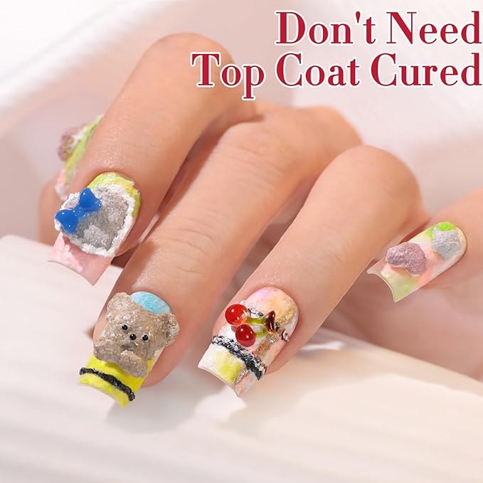 Double Rhythm 3D Nail Gel Solid Sculpting Gel for Nail Art Non-Sticky Hard Gel for Building Carving Molding Nail Extension Soak Off UV/LED Salon Home DIY 0.5 Oz (Gypsum Silver Gray)