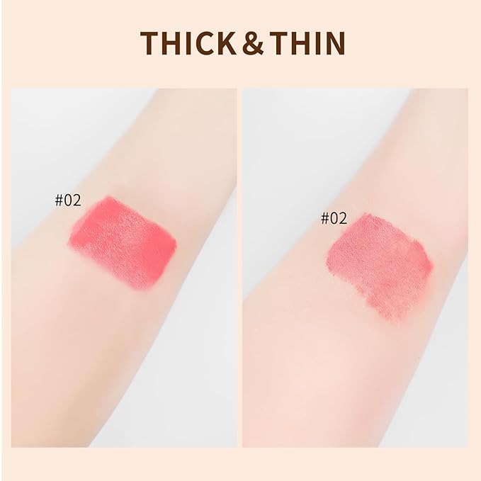 Face Blush with Brush Liquid Blush for Cheeks Long Lasting & Smooth Creamy Formula Lightweight Blush Stick Blush Wand Crystal Pink