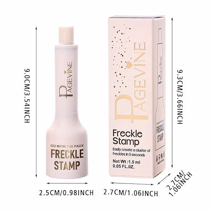 Freckle Stamp Pen, Waterproof Fake Freckles Makeup Tool, Upgrade Liquid Faux Freckles Pen, Quick-Dry, Long-Lasting, Lifelike, Natural Sunkissed Makeup, with Multi-Prong Precision Stamp Head (Light)