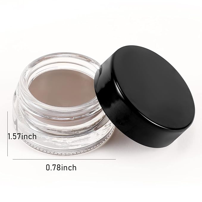 Boobeen Eyebrow Pomade Cream, Waterproof Brow Pomade Gel High Pigmented Long-lasting for Natural Eyebrow Makeup, Suitable for Everyone (Taupe)