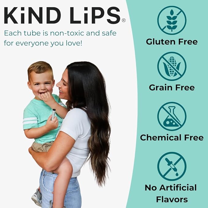 Watermelon Lip Balm – Natural & Organic Chapstick for Dry Lips | Gluten-Free Lip Care by Kind Lips | Fruity Lip Balm for Kids & Adults | 5-Pack Moisturizing Lip Salve