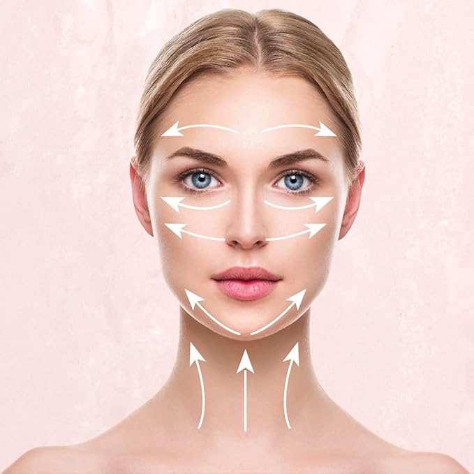 ForPro Professional Collection Electric Face Roller & Eye Massager, 2 in 1 Vibrating Skin Care Tool, Rose Quartz