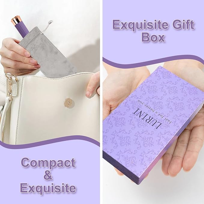 Facial Hair Remover for Women, Painless Rechargeable Hair Removal Device, Comes with 2 Replacement Heads, Portable Electric Shaver/Razors for Face, Chin, Upper Lip, arms (Sky Blue)