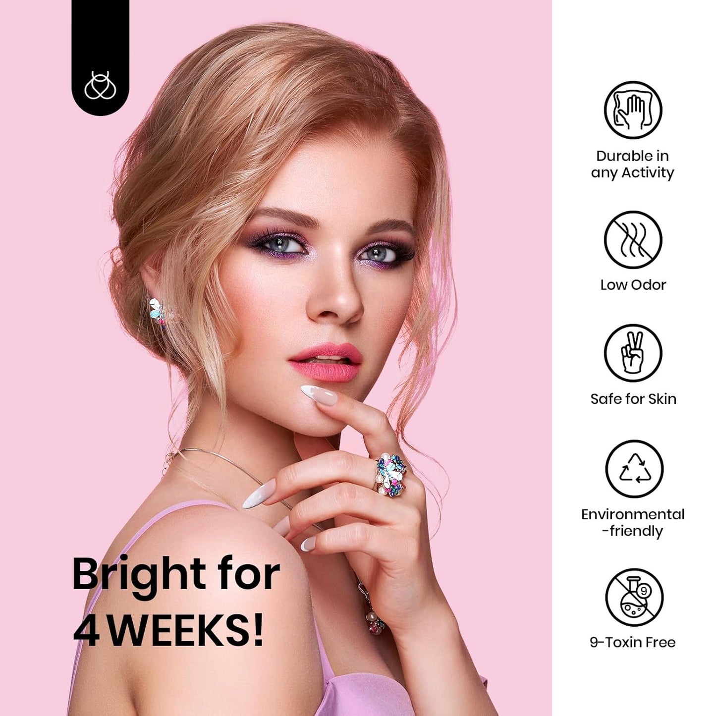 Beetles Pink Gel Nail Polish, Barely Pink Gel Polish Soak Off LED Nail UV LED Lamp Pastel Nail Art Manicure Salon DIY Home 0.51Oz Gift for Women