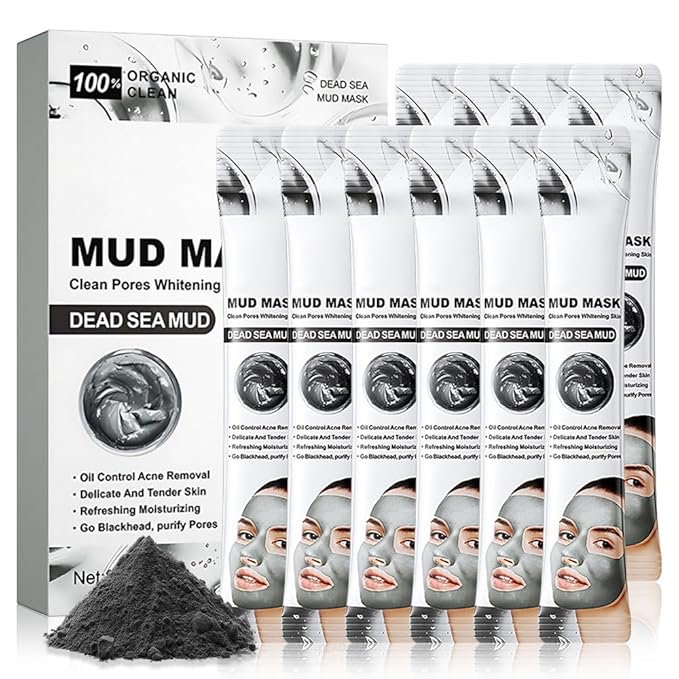 10X Collagen Anti-Aging Sleep Mask β Active Protein Technology β Intensive Hydration, Reduces Sagging & Dullness, Skin Care, Smooth & Whitilight, Cruelty-free (10PCS-Mud Mask-Dead sea mud White)