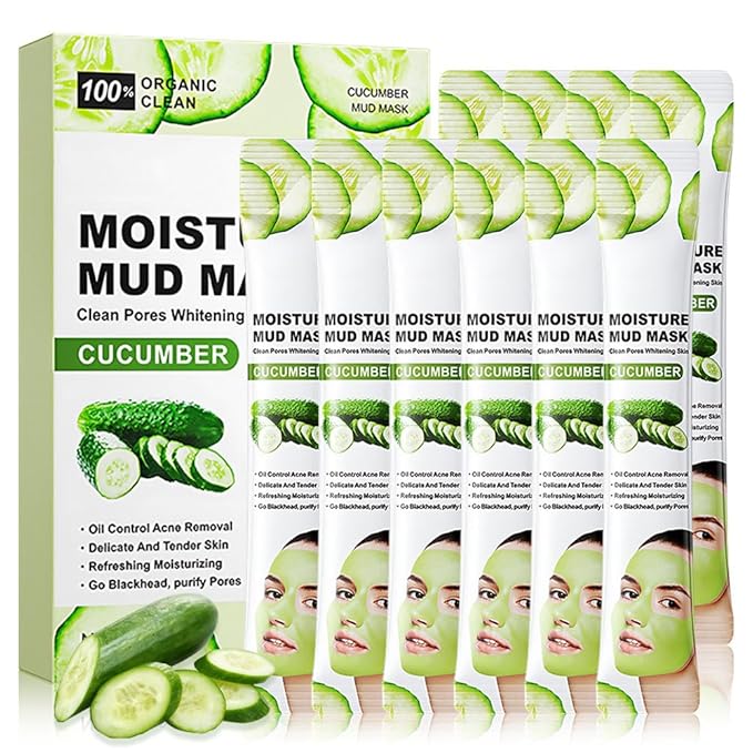 10X Collagen Anti-Aging Sleep Mask β Active Protein Technology β Intensive Hydration, Reduces Sagging & Dullness, Skin Care, Smooth & Whitilight, Cruelty-free (10PCS-Mud Mask-Cucumber)