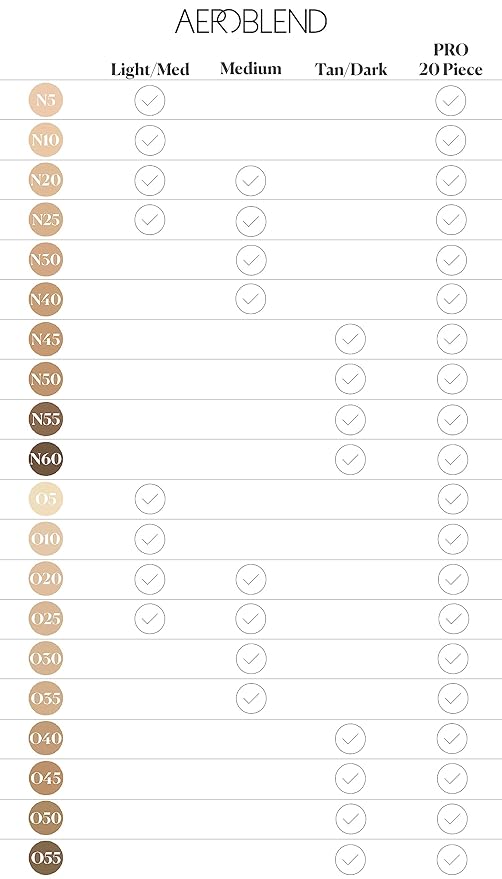 Airbrush Makeup Mini Sets (Light/Med)