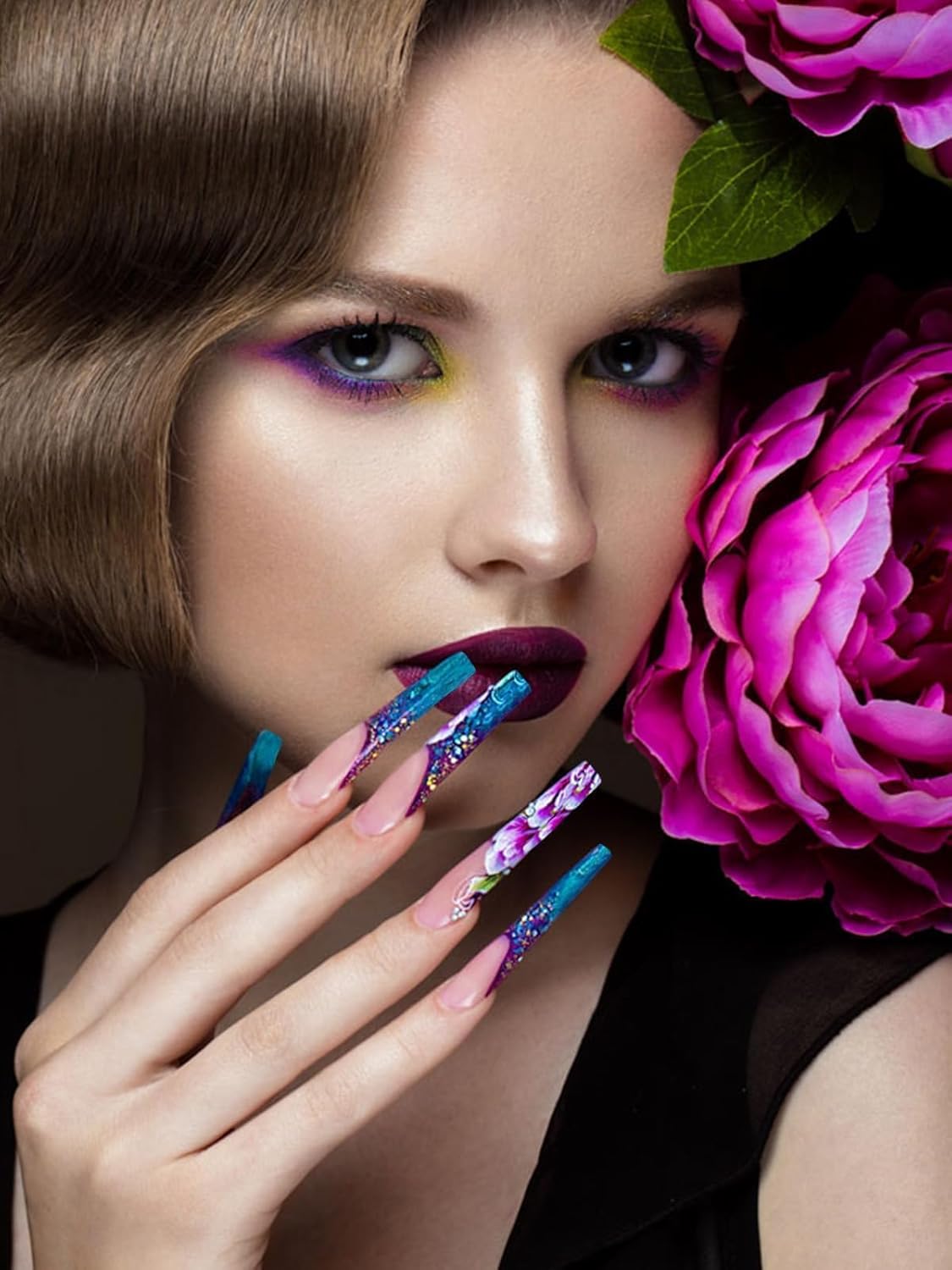 EBANKU Coffin Dual Nail Forms for Poly Extension Gel, 120 PCS Structure Builder Nail Gel Nail Molds for Solid Nail Gel Glue Poly Gel Nail Art Design Salon&DIY-12 Sizes