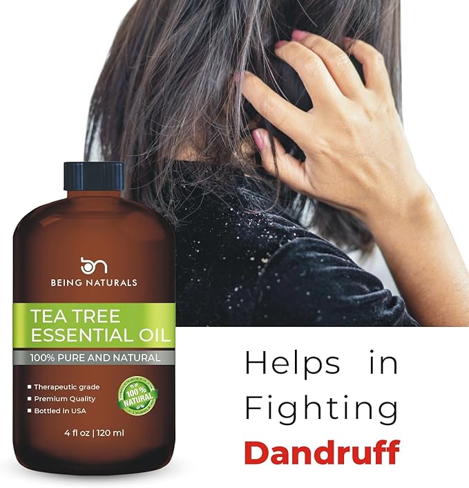 Tea Tree Essential Oil - Huge 4 FL OZ - 100% Pure & Natural – Premium Natural Oil with Glass Dropper (Tea Tree)