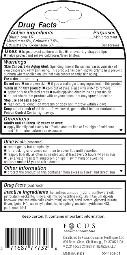 Herpecin-L Everyday Protection SPF 30 Lip Balm 0.1 Oz. - Pack of 6