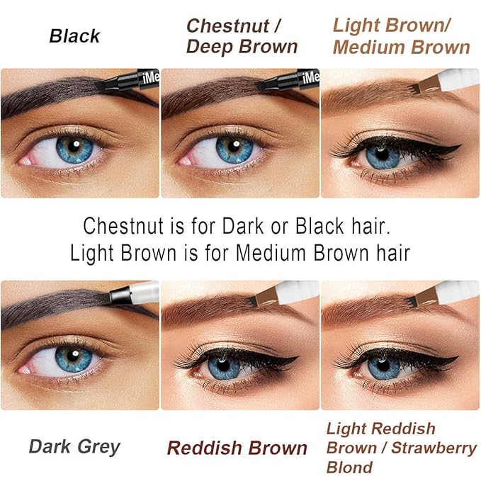 iMethod Eyebrow Pen - iMethod Eyebrow Pencil with a Micro-Fork Tip Applicator Creates Natural Looking Brows Effortlessly and Stays on All Day, Black