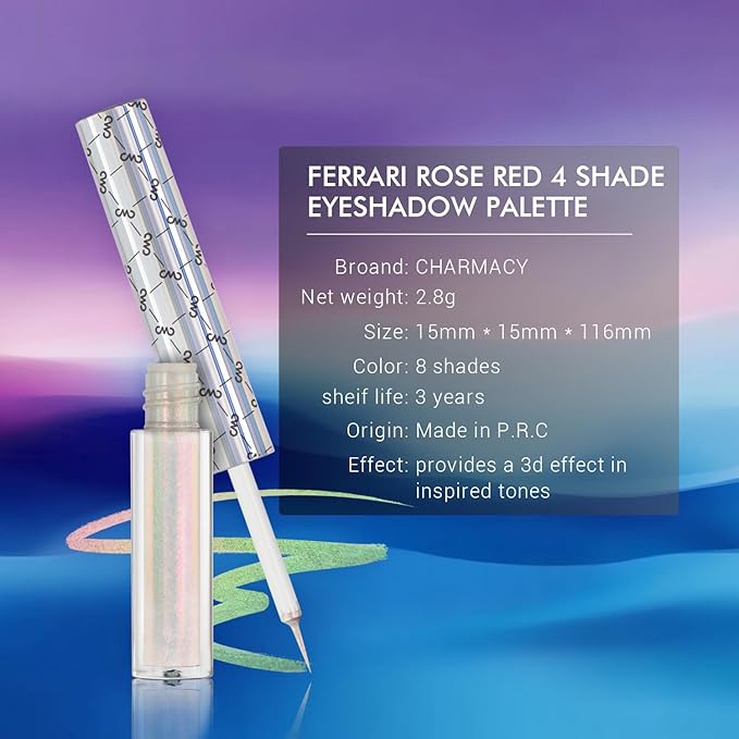 CHARMACY Chameleon Liquid Eyeliner, Intense Color Shifting, Waterproof Eye liner Gold Glitter Eyeliner, High Pigmented, Smudge Proof Formula,Ultra-Fine Tip,PALE YELLOW GOLD 907