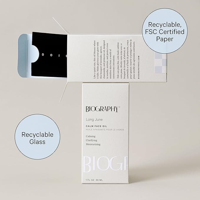 Biography Long June Quieting Face Oil, 30ml - Natural Smoothing & Clarifying Dry Oil. Clarifying, Moisturizing & Hydrating Beauty Facial Oil for Women w/Camellia, Vitamin E & Marula