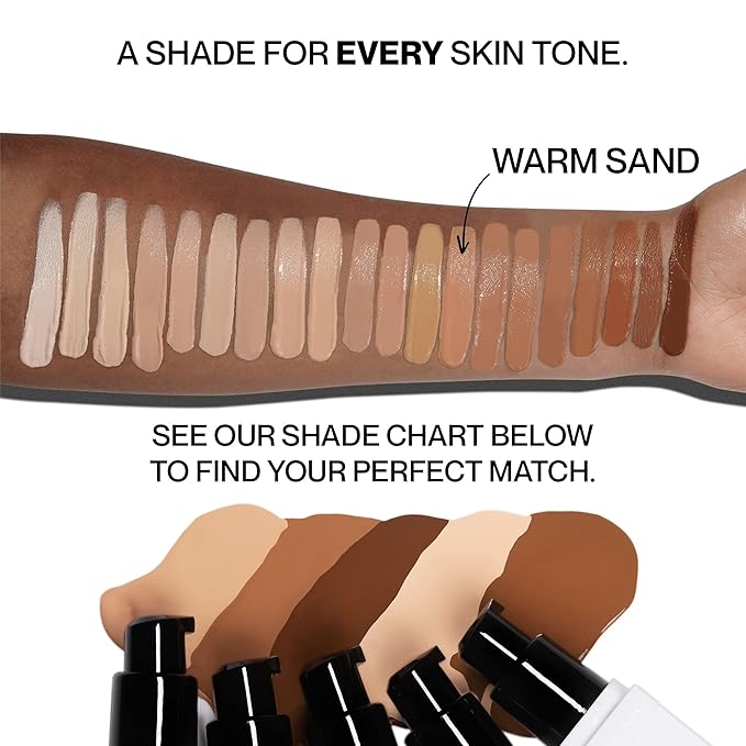 HIDE PREMIUM Liquid Foundation, Multi-Use Waterproof Foundation, Medium/Full Coverage Foundation, Shades for All Skin Types (See Shade Finder), Warm Sand, 1 fl oz