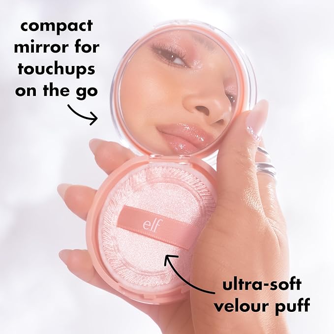 e.l.f. Halo Glow Powder Filter, Ultra-fine Finishing Powder, Smooths The Look of Pores & Fine Lines, Creates A Soft-Focus Glow, Vegan & Cruelty-Free, Rich Warm