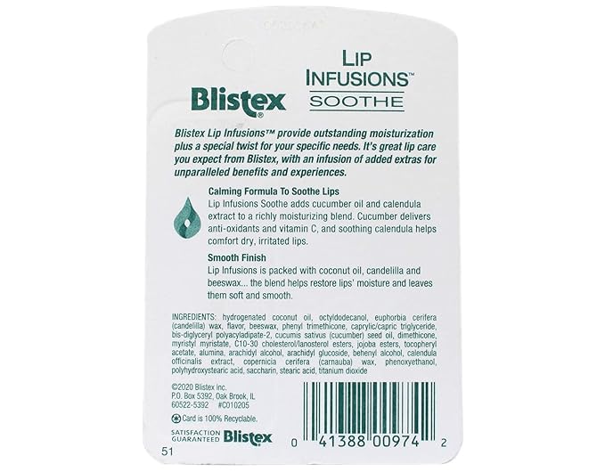 Blistex Lip Infusions Soothe Lip Moisturizer 0.13 Ounce