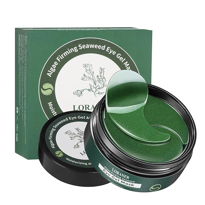 Green Seaweed Under Eye Masks (60 pcs),Eye Hydrolyzed Collagen Patches, Eye Gel Treatment Masks,Eye Pads for Dark Circles,Puffy Eyes,Under Eye Bags,Moisturizing,Anti-aging
