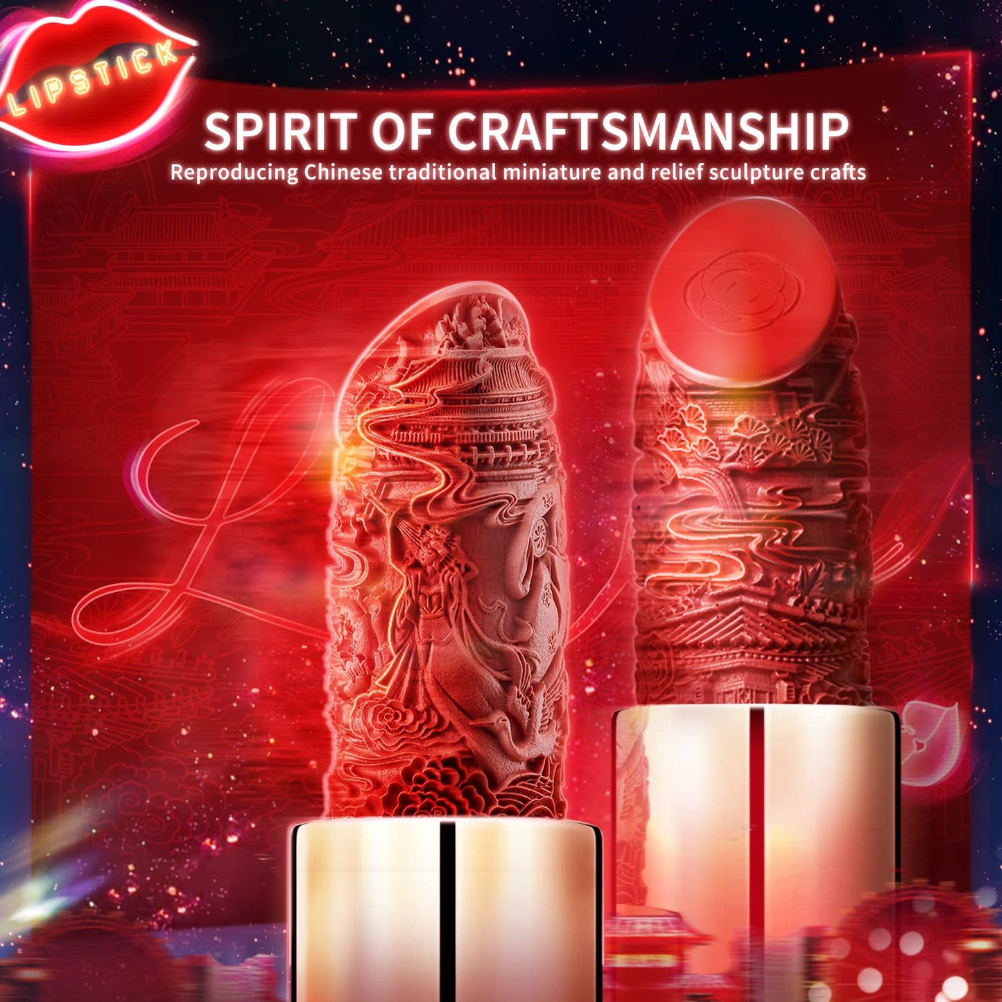 Catkin Moist Lipstick Hydrating High Impact Color Infused with Vitamin E and Avocado Oil Smooth Soft Texture Long Lasting Glow + Matte Finish 2pcs Set 04