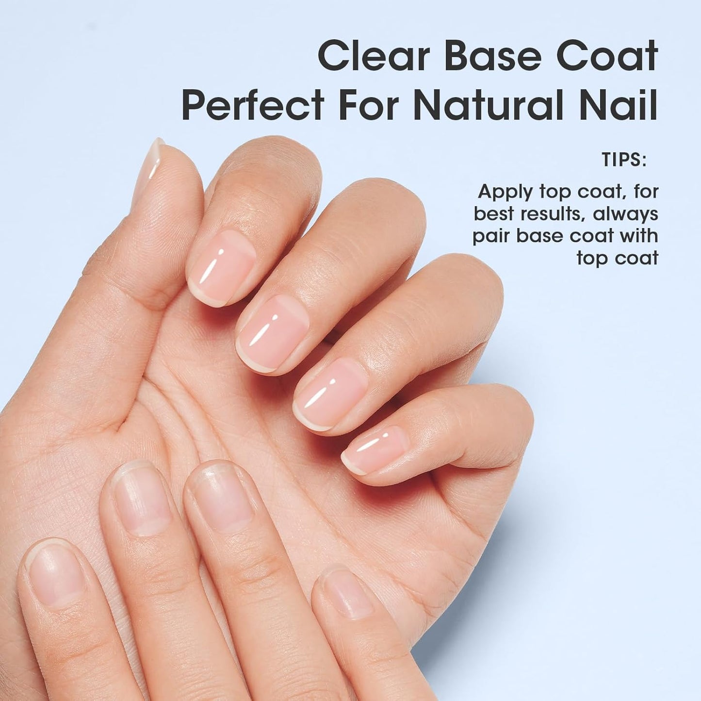 GELLEN Clear Nail Polish Base Coat, Calcium-Formula Nail Base Coat Strengthener Strengthens Nails, Anti-yellowing, Quick Air Dry, No UV Gel, Hema Free, Non-toxic, No Chip, Long Lasting, Protect Nails