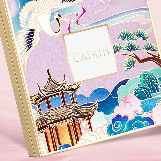 CATKIN Cheek Powder Blush Baked Pink Makeup Blusher Creamy Light Weight Long Lasting Natural flush Finish10g (C09 Midnight)