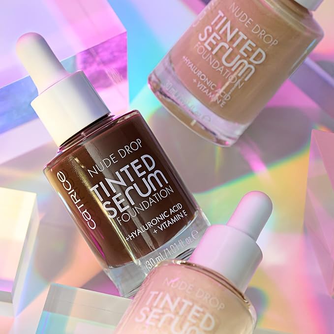 Catrice | Nude Drop Tinted Serum Foundation | Lightweight, Hydrating, Buildable Coverage | Enriched with Hyaluronic Acid & Vitamin E | Vegan & Cruelty Free (002N)