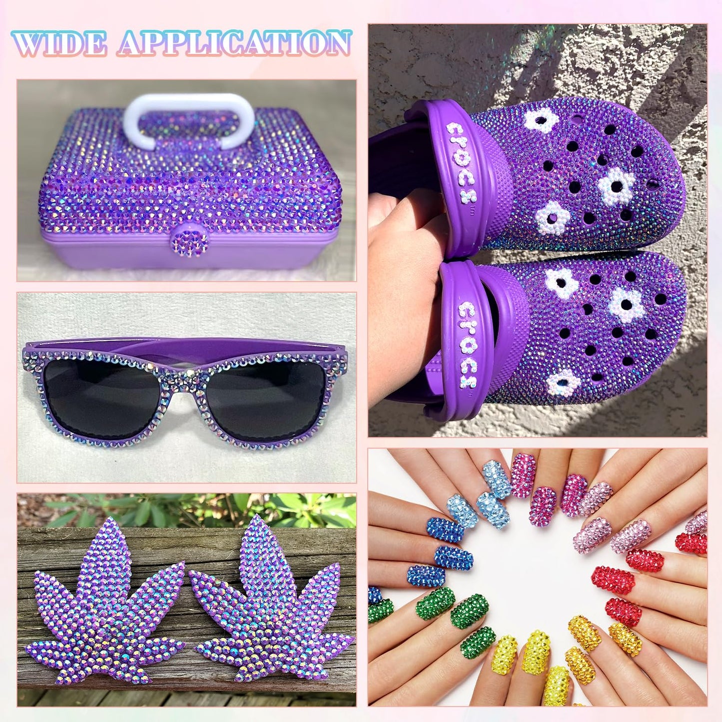 30000Pcs Resin Rhinestones for Bedazzling with 3Pcs B7000 Jewelry Glue, Dark Purple AB Flatback Gems Rhinestones for Crafting, Clothing Tumblers Mugs Shoes Fabric Decor Nail Art