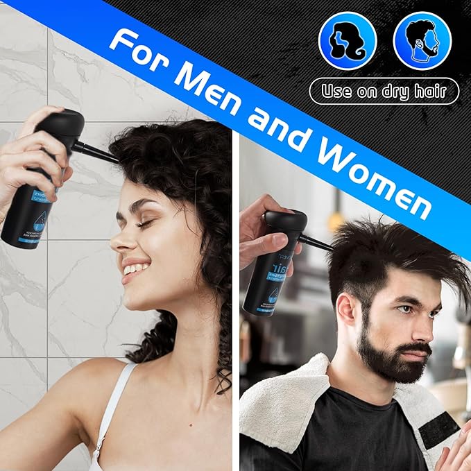 ALIVER Hair Fibers for Thinning Hair for Women & Men, Extra Spray Applicator, Black, 27.5 Gr Hair Powder Bald Spot Cover Up, Instantly Hair Filler, Undetected & Natural