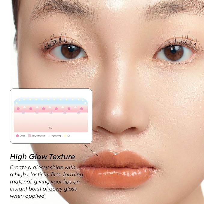 ENTROPY Makeup 2-in-1 Charm Shiny Glowy Lip & Cheek Gloss Tint Keychain, High Pigment Glossy Lip Color & Plumping Gloss, C4 Sun Stone Charm