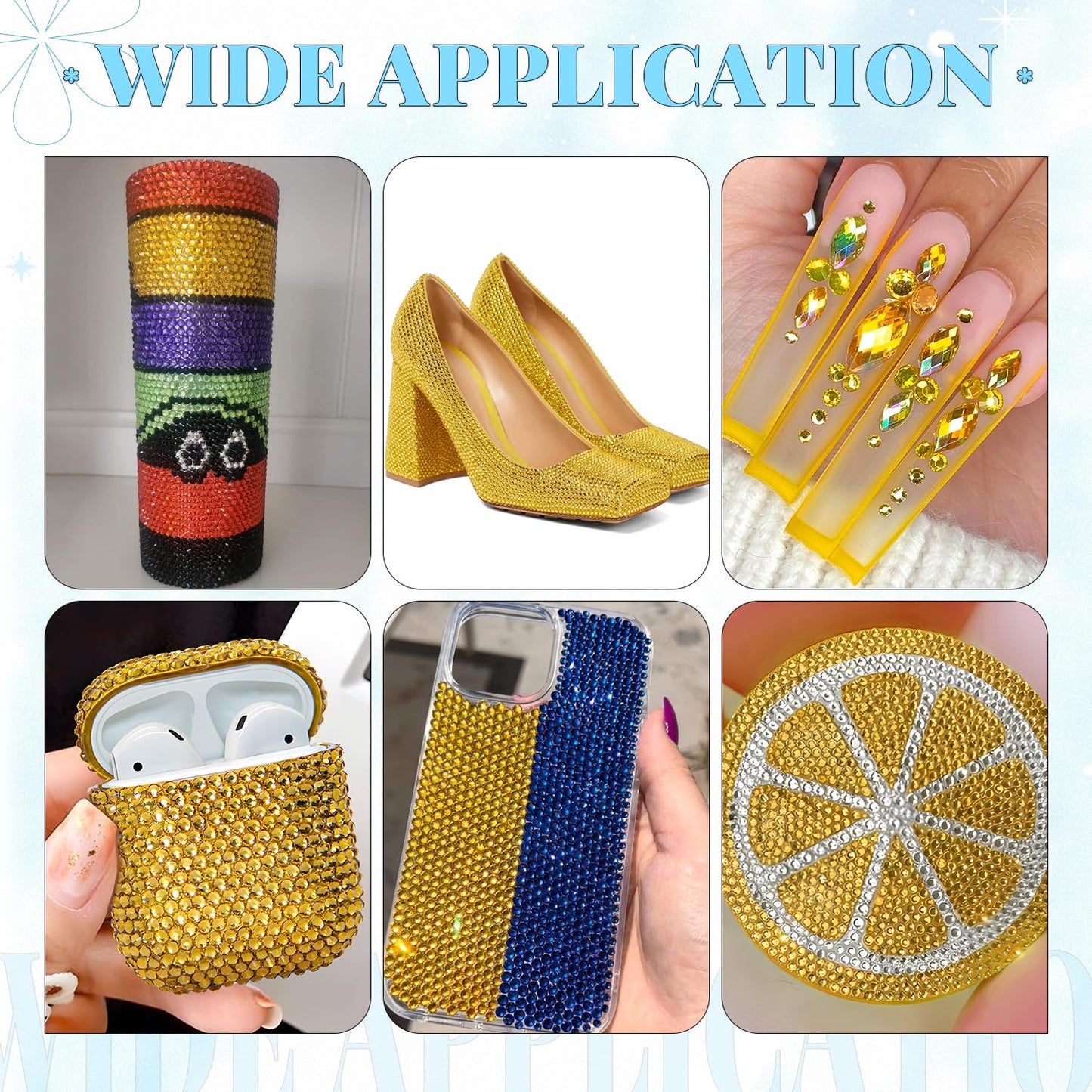 6000Pcs Resin Rhinestones for Bedazzling with 3Pcs B7000 Jewelry Glue, 1 Box Golden Flatback Rhinestones for Crafting Crafts DIY, Crystals Gems for Clothing Shoes Tumblers Nail Art Makeup