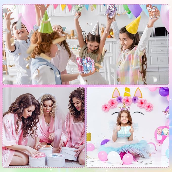 24 Sets Unicorn Party Favors Lip Balms Bulk for Kids Birthday Party Moisturizing Lip Balm for Unicorn Themed Celebration Gifts Lip Care Products for Classroom Rewards Favor Party Supplies